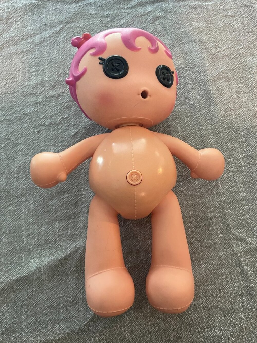 Lalaloopsy Diaper Surprise Peanut Big Top Pink Hair Newborn Baby Doll Used!